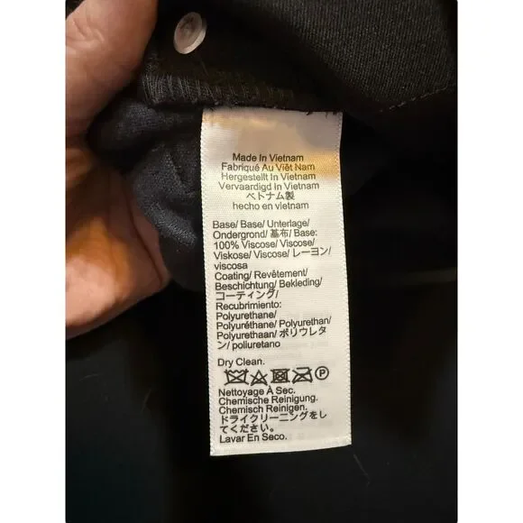 J.Crew Faux Leather Black Boot Leg Cut Pants Women’s Size 30/10 NWT - Picture 5 of 8